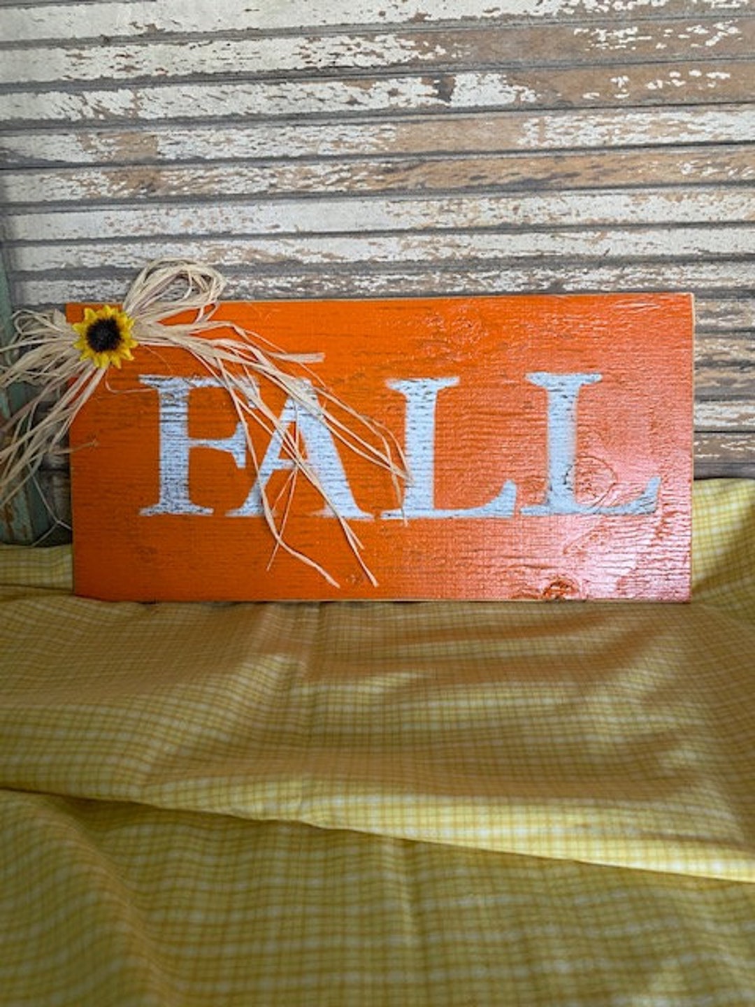 Wood FALL Sign Etsy