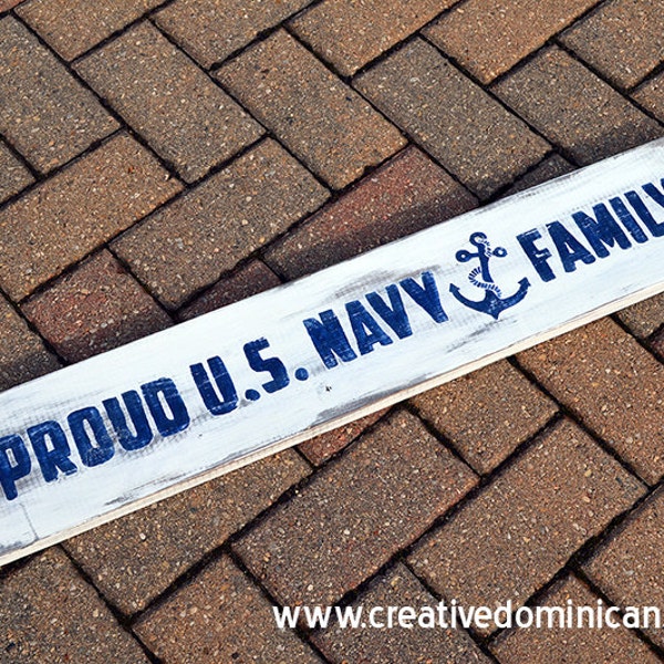 Proud U.S. Navy Family - Wood Sign