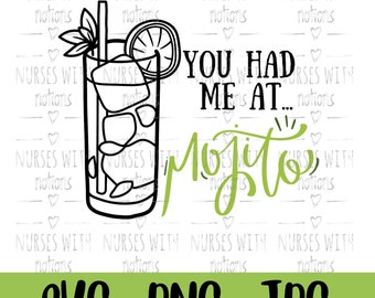 Drinking svg alcohol svg mojito svg mojito cut file digital cut file shirt svg wine tumbler design