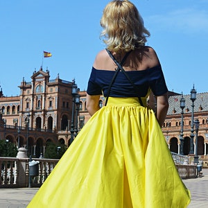 Yellow Cotton Vest, Backless Summer Vest, Plus Size Corset , Summer Vest TC93, Yellow Corset by TEYXO zdjęcie 2