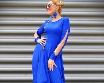Summer Jumpsuit for Women Maxi Drop Crotch Jumpsuit Cropped Sleeve Loose Jumpsuit with Zipper Plus Size Harem Overall Full Length Dress TJ43