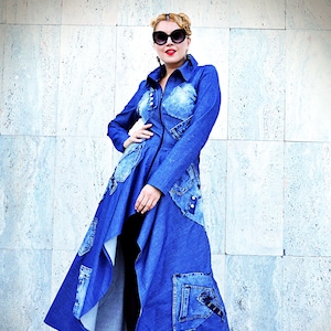 Maxi denim jacket discount