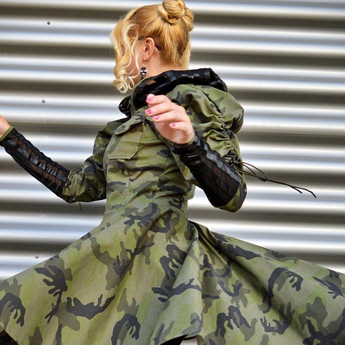 Camouflage Jacket for Women Camo Midi 