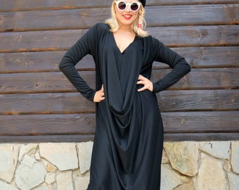 Black Women Jumpsuit, Halter Jumpsuit, Women romper, Loose Casual Drop Crotch Harem Jumpsuit, Zipper Jumpsuit Tj10, Womens Clothing, Overall