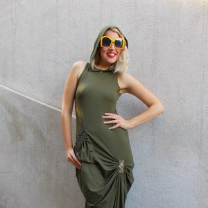 Summer Dress Women's Dress Open Back Dress Hooded Maxi Dress TDK129 Street Wear Clothing Fashion Dress Drape Dress Boho Dress Hippie Dress