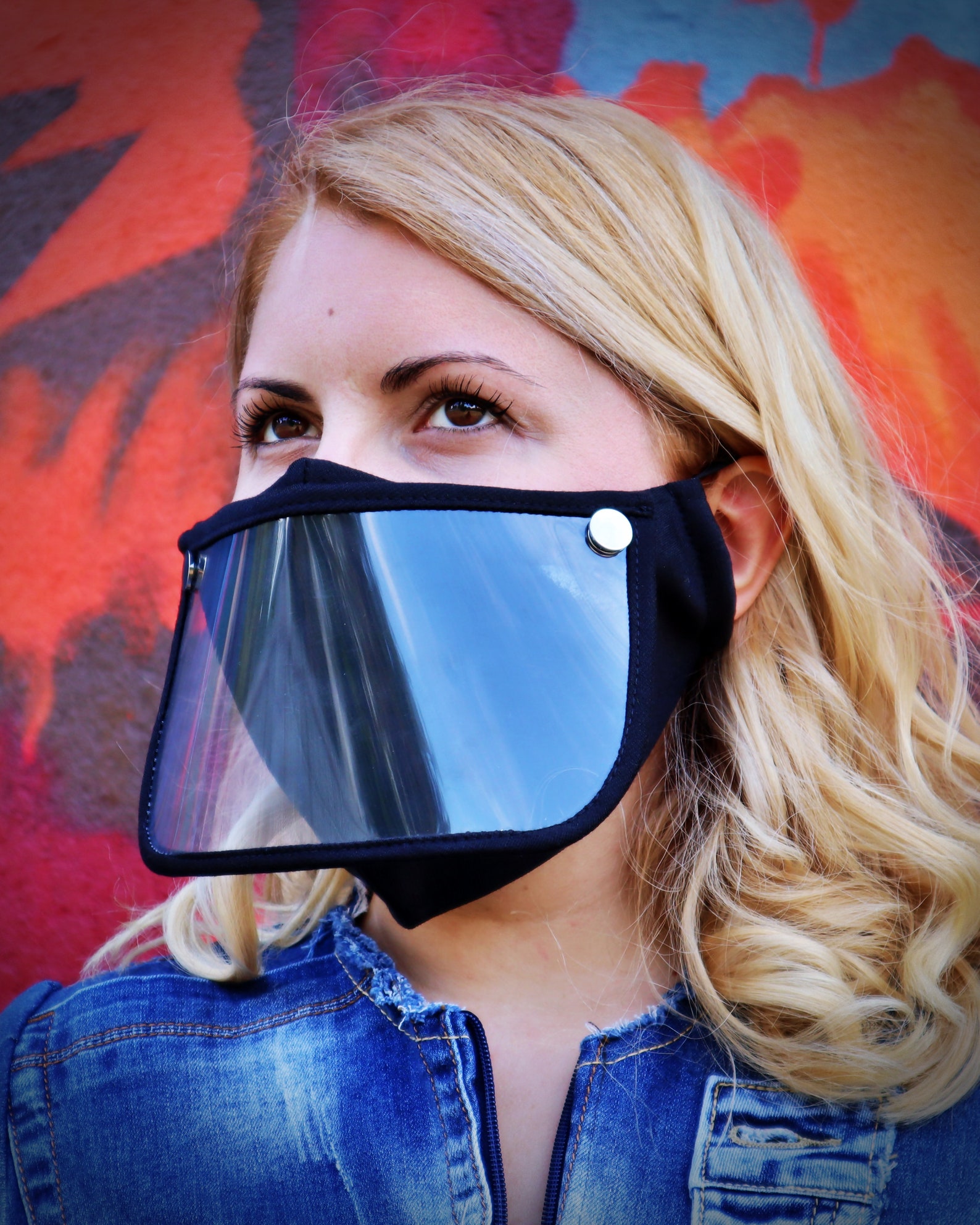 Reusable Face Mask With Shield Visor Face Mask Shield Etsy