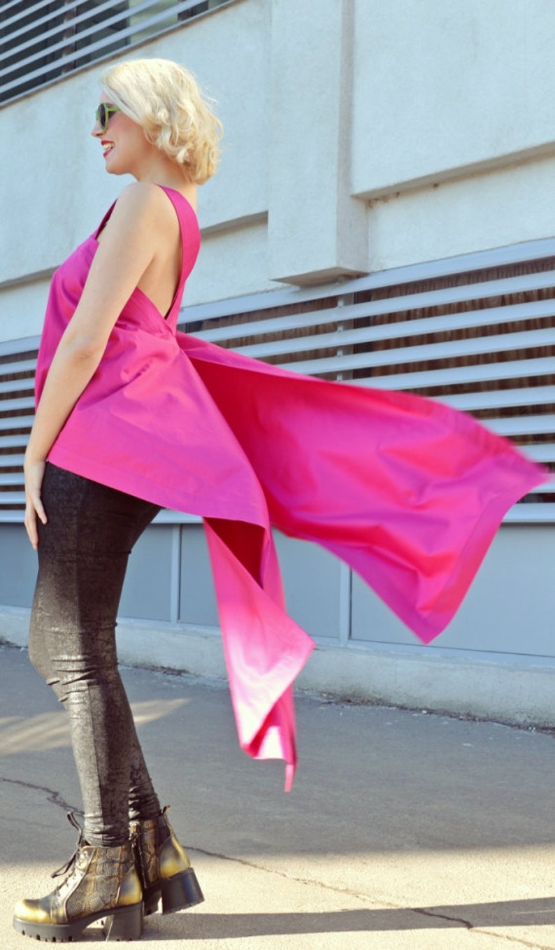Funky Pink Top / Asymmetrical Pink Top / Street Style Top / | Etsy