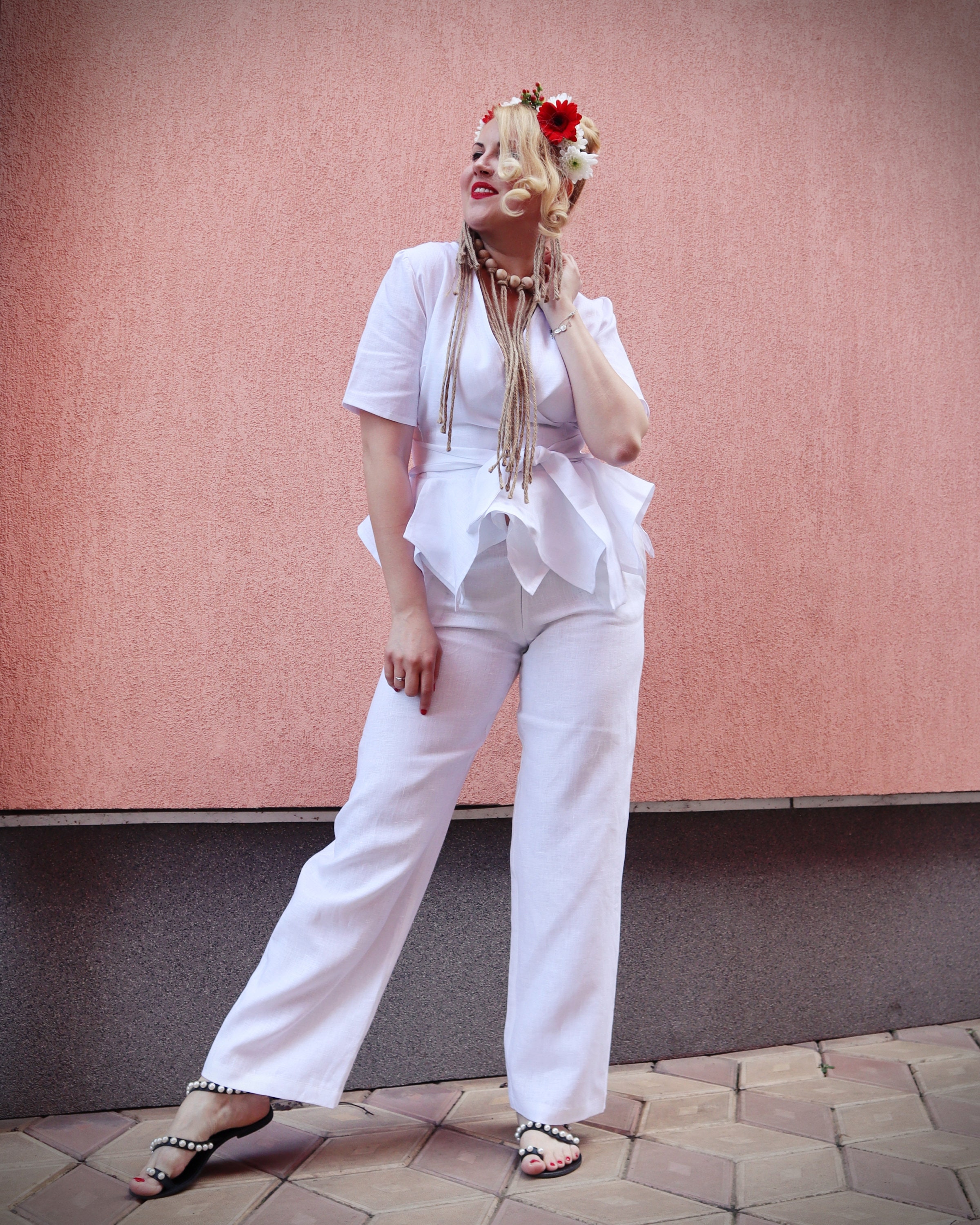 2 Pieces Linen Set Women Linen Pants and Top Summer Linen Etsy