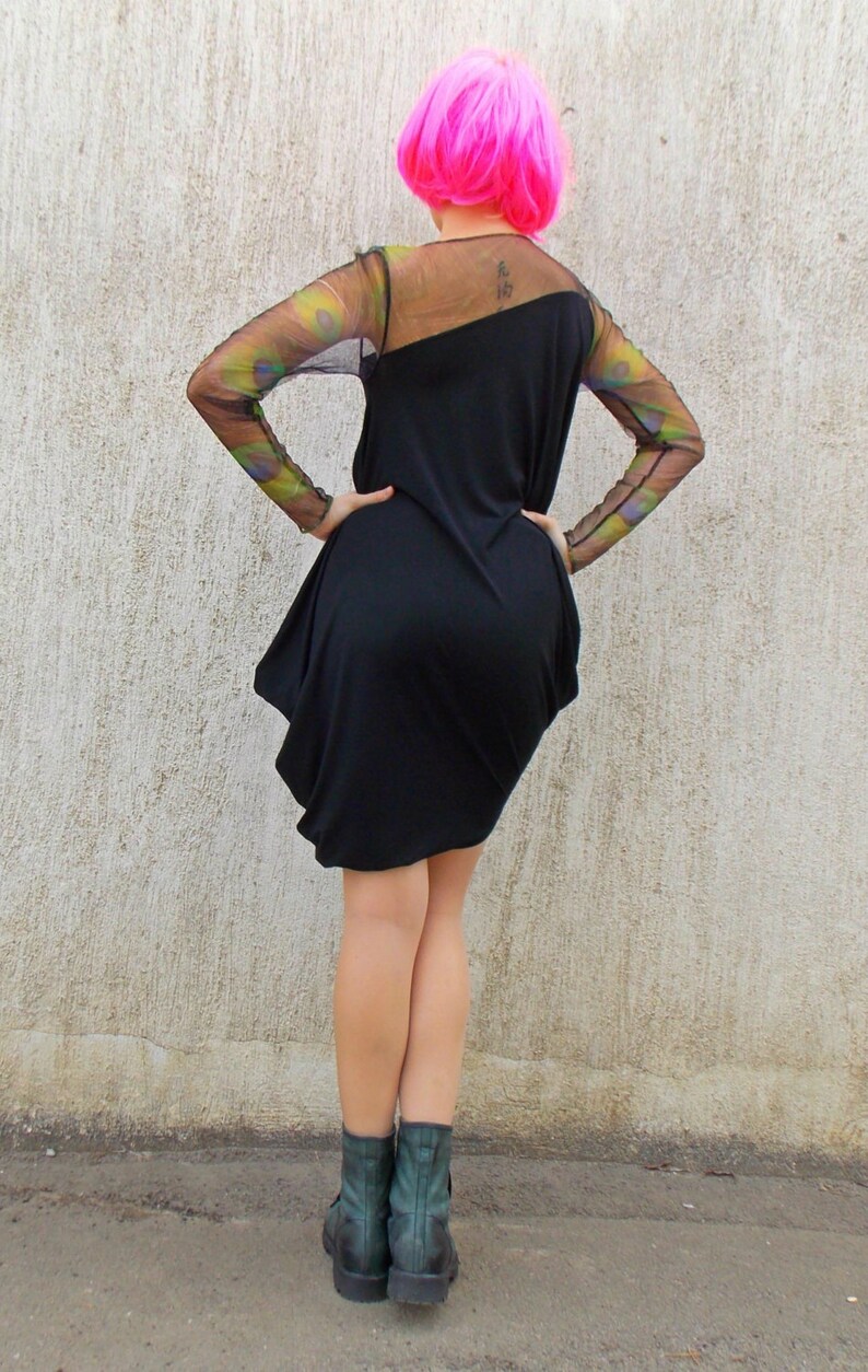 3/4 sleeve drape overlap tunic main image 1