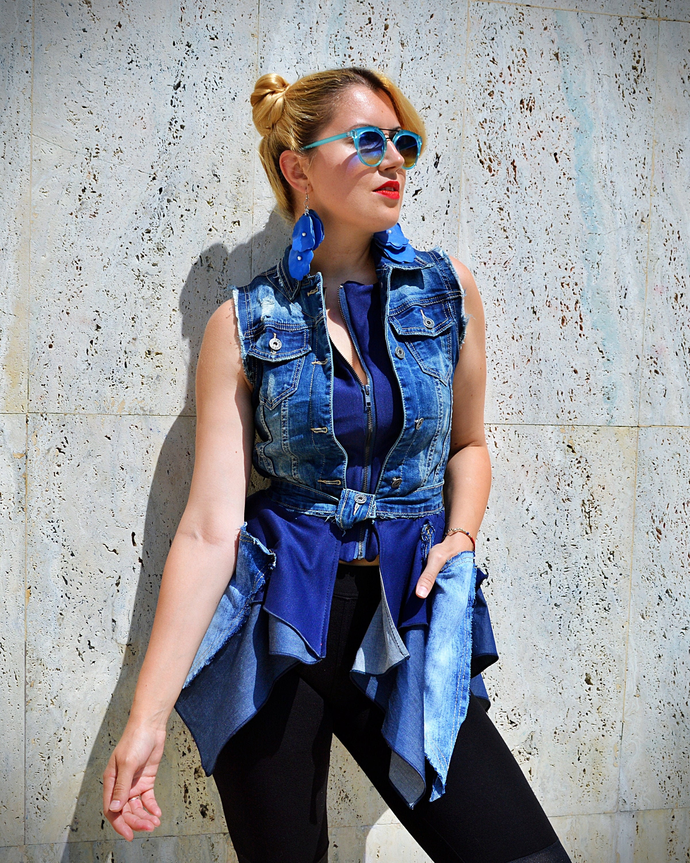 peplum vest top