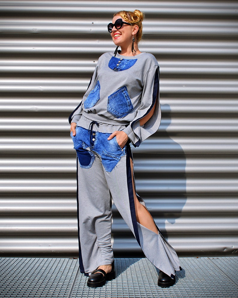 track pants denim
