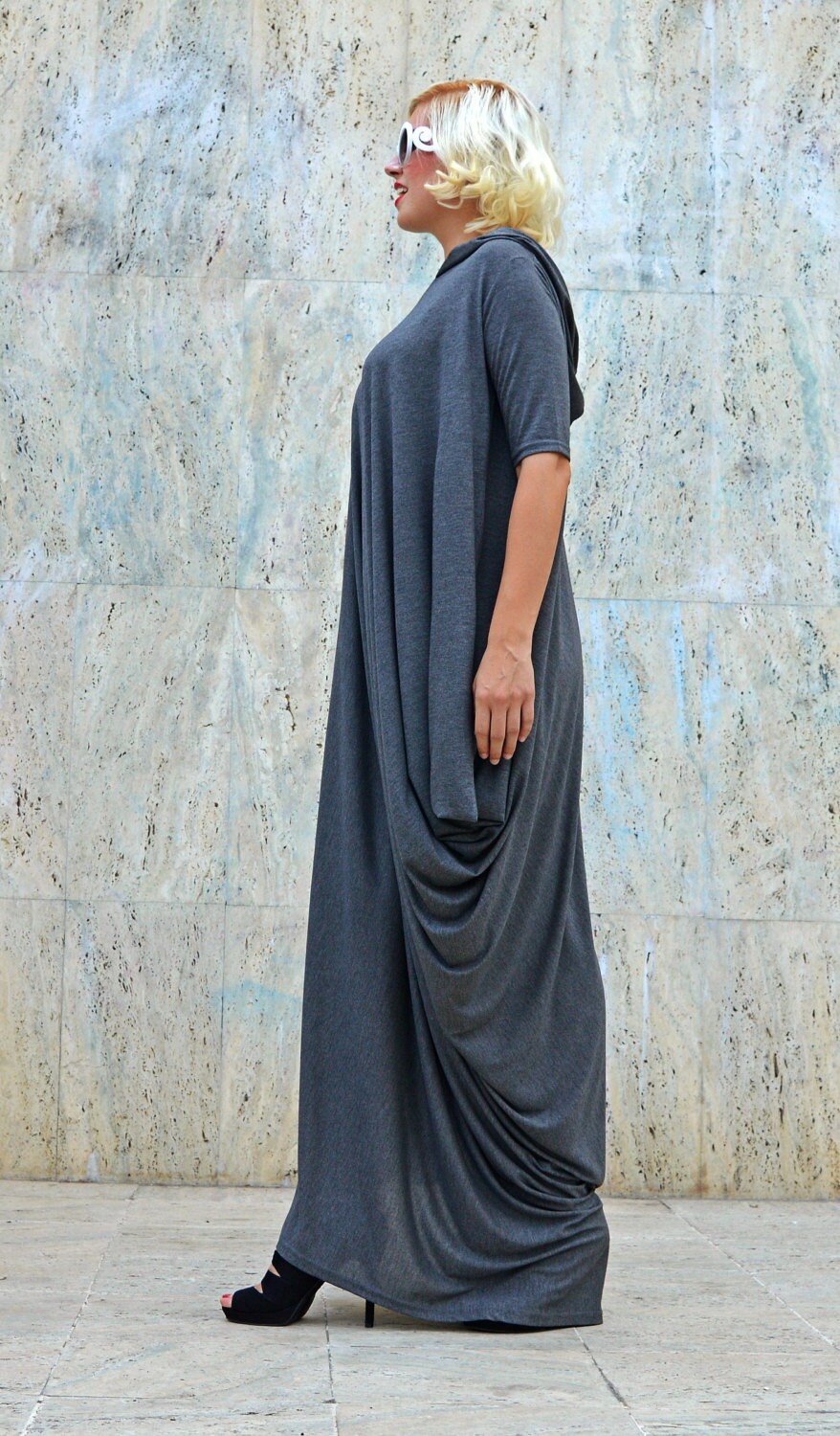 Summer Maxi Dress with Hood Women Goth Clothing Full Length | Etsy