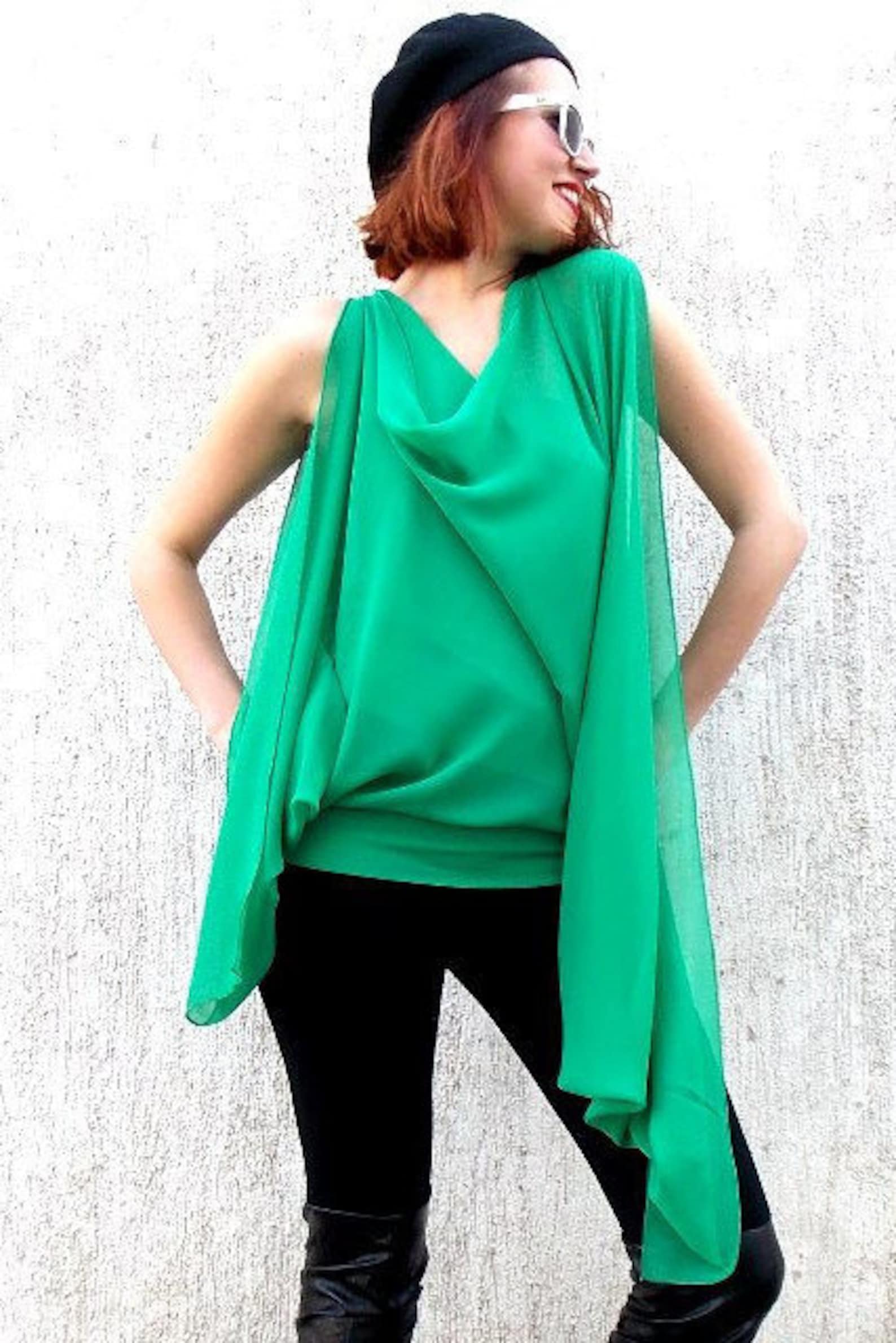 chiffon plus size tops