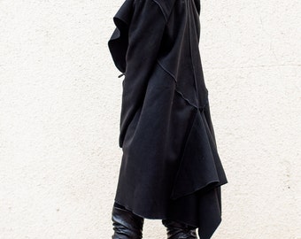 Asymmetrical Winter Coat, Blend Wool Warm Coat for Women TC01