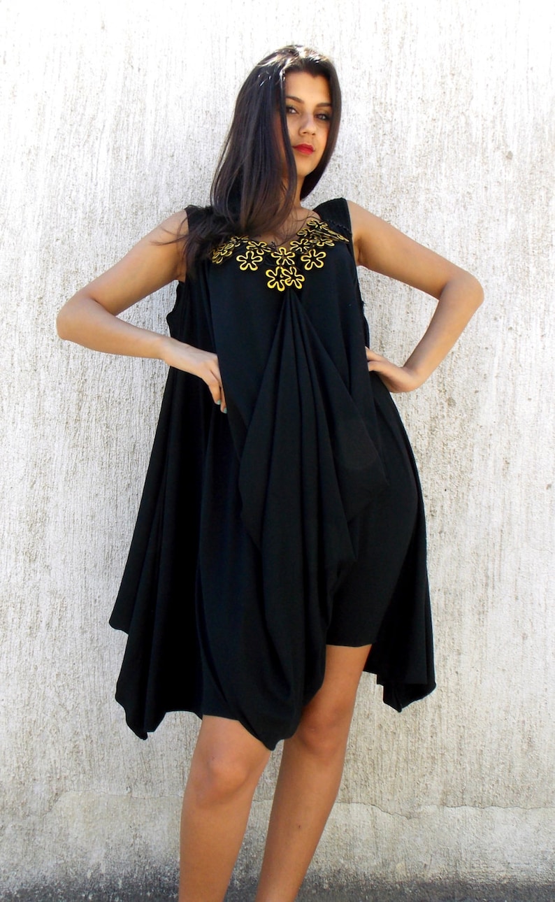 Loose Black Jumpsuit Dress / Plus Size Loose Dress Jumpsuit Etsy