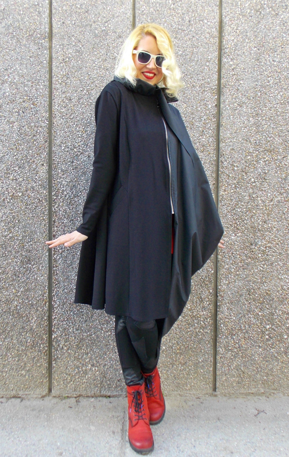 Extravagant Black Jacket / Bohemian Asymmetric Jacket / - Etsy