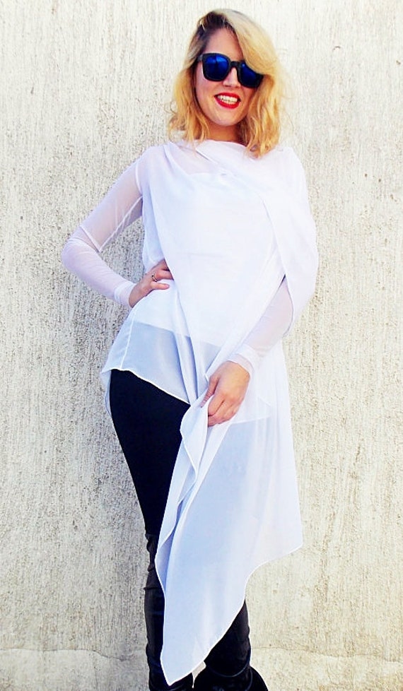Camiseta de la fiesta blanca top elegante del verano blusa | Etsy México