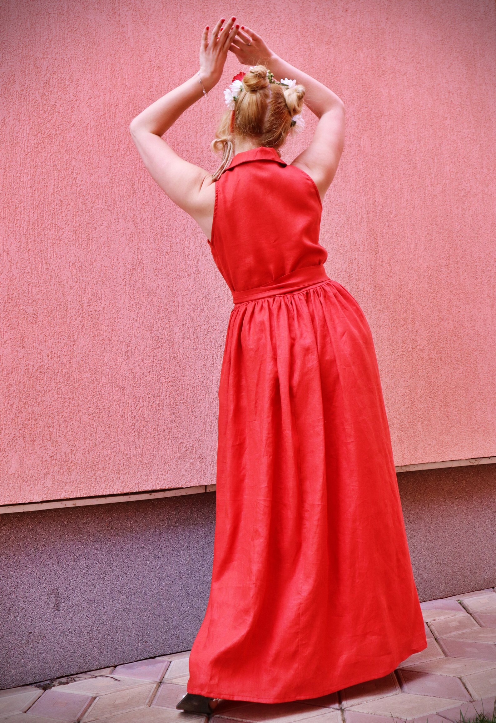 Summer Maxi Linen Dress