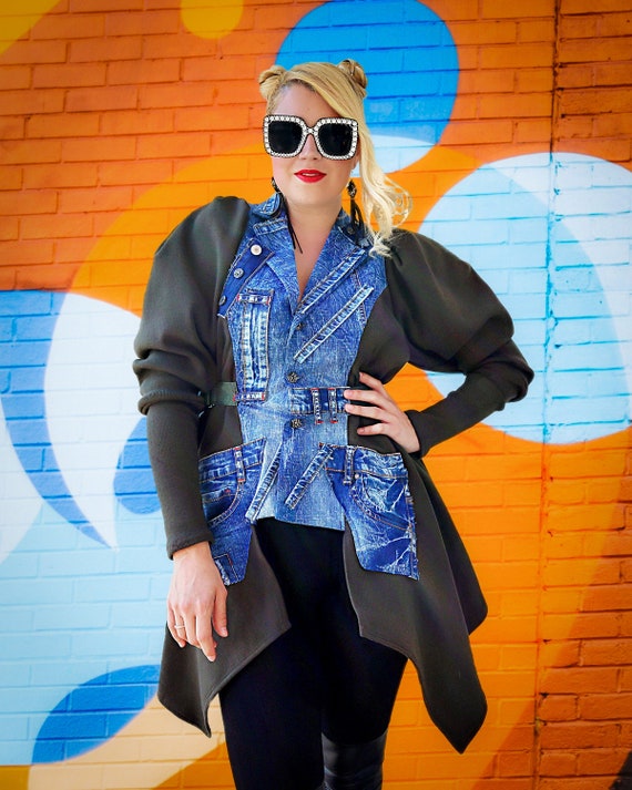 Jean Jacket Women Denim Jacket Spring Jacket for Women Denim Patchwork Jacket TC164