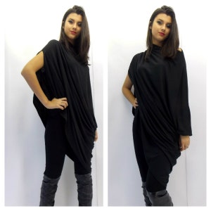 Long Tunic Dress for Women Plus Size Top Women T Shirt Dress Women Cold Shoulder Top Maternity Tunic TT06 Summer Shirt Gift Her PartyTunic image 2