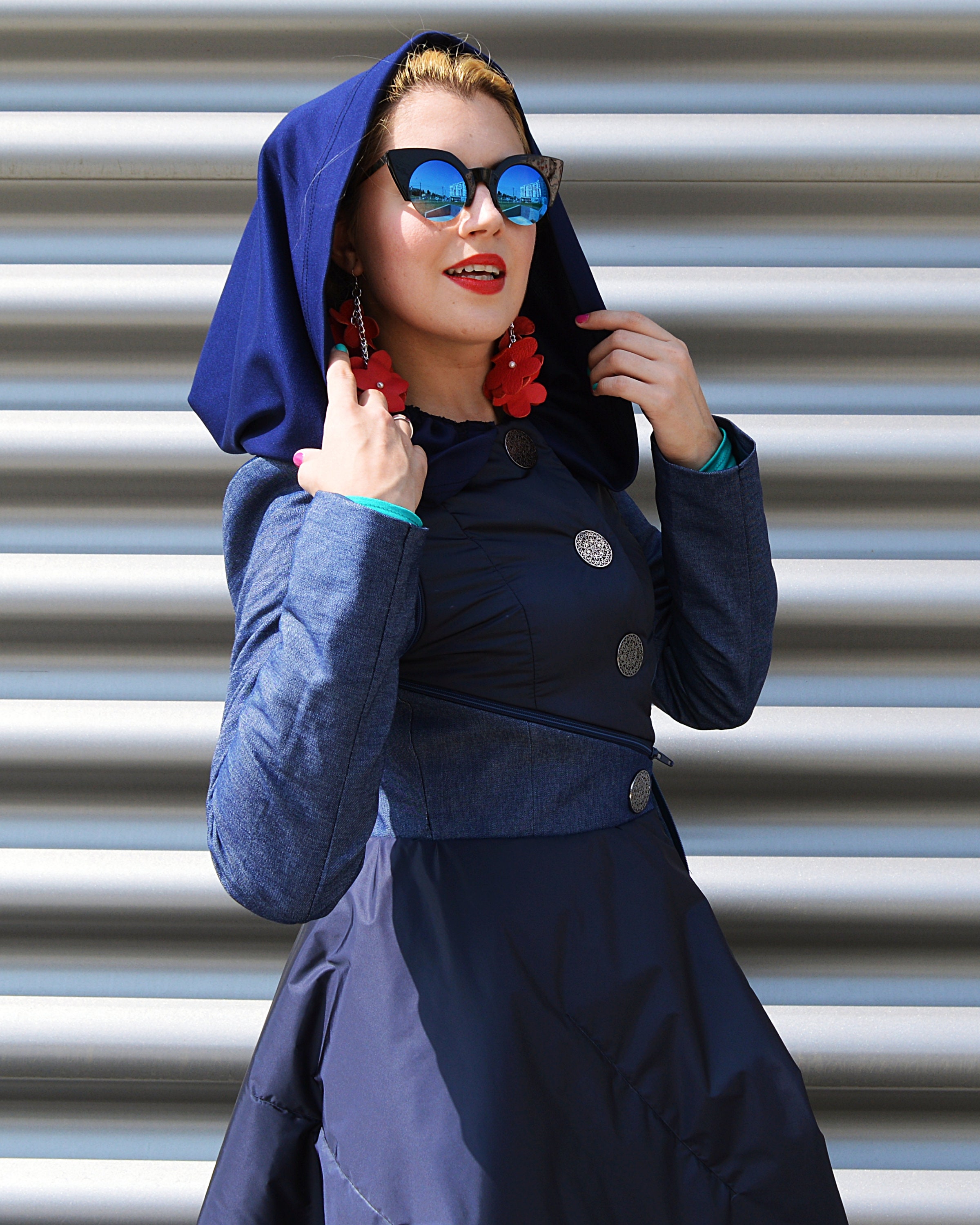 Convertible Padded Jacket, Padded Denim Jacket, Hoodie Coat