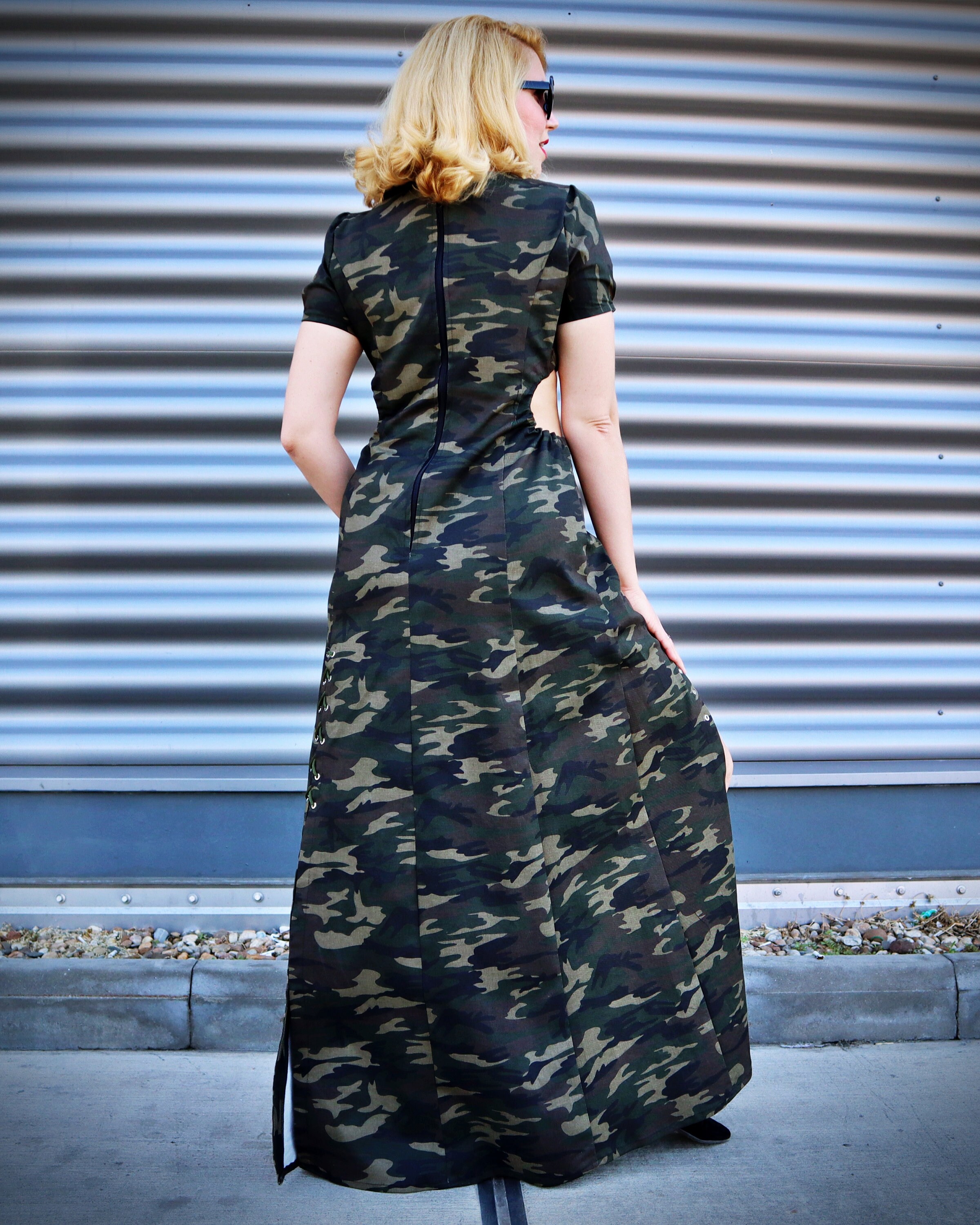 Army print hotsell maxi dress