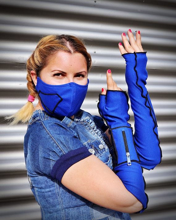 Gloves blue casual look Accessories Gloves Fingered Gloves 