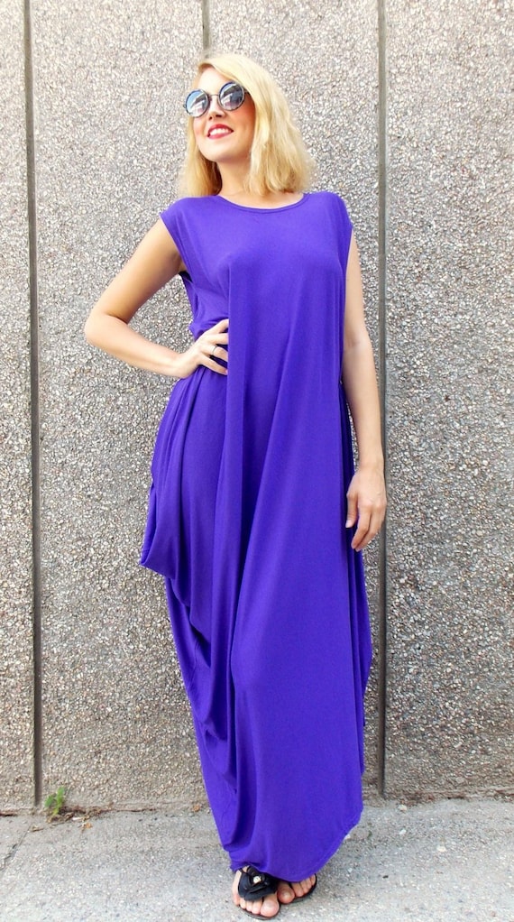 plus size purple maxi dress