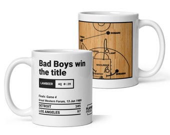 Taza con las mejores jugadas de los Pistons: Bad Boys gana el título (1989)