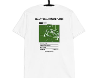 Greatest Sheffield United Plays T-shirt: Quality goal, quality player (1975)