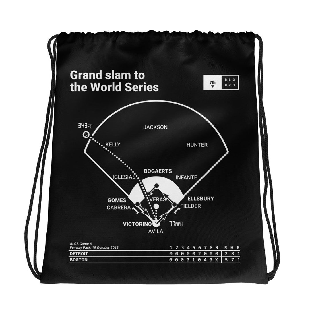 Greatest Red Sox Plays Drawstring Bag Grand Slam to the World Series
