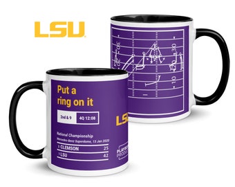 Größte LSU Football Plays Tasse: Setze einen Ring drauf (2020)