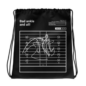 Greatest Chiefs Plays Drawstring Bag: Bad ankle and all! (2023)