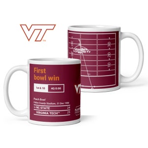 Greatest Virginia Tech Football Plays Mug: First bowl win (1986)