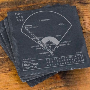 Greatest Mariners Plays: Slate Coasters (Set of 4)