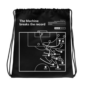 Greatest Manchester City Plays Drawstring Bag: The Machine breaks the record (2023)