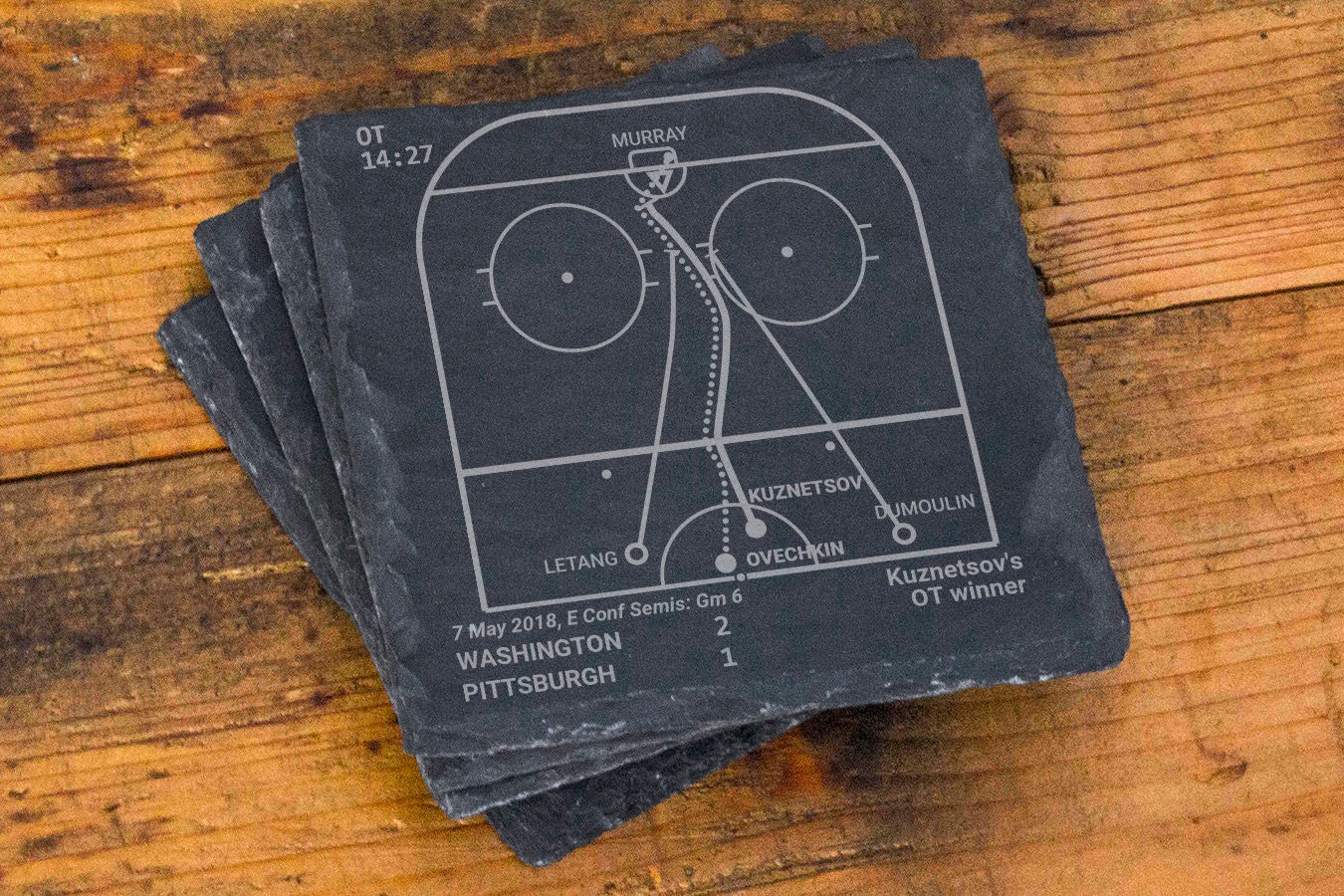 Greatest Capitals Plays: Slate Coasters (Set of 4)