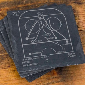 Greatest Red Wings Plays: Slate Coasters (Set of 4)