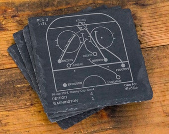 Greatest Red Wings Plays: Slate Coasters (Set of 4)