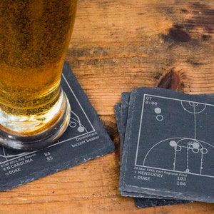 Greatest Duke Basketball Plays: Slate Coasters Set of 4 image 3