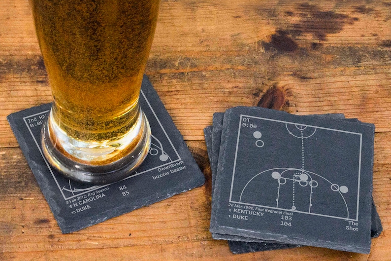 Greatest Duke Basketball Plays: Slate Coasters Set of 4 Bild 3