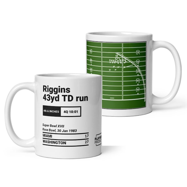 Greatest Commanders Plays Mug: Riggins 43yd TD run (1983)