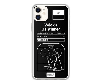 Greatest Islanders Plays iPhone Case: Volek's OT winner (1993)