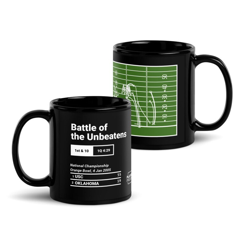 Greatest USC Football Plays Mug Battle of the Unbeatens 2005 Etsy