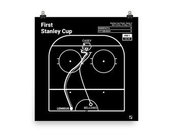 Greatest Penguins Plays Poster: First Stanley Cup (1991)