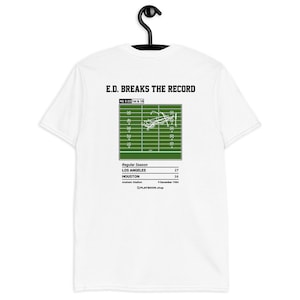 Camiseta do Greatest Rams Plays: E.D. Quebra o recorde (1984)