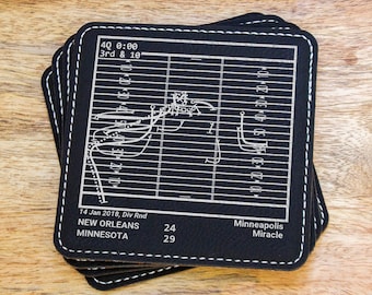 Greatest Vikings Plays: Leatherette Coasters (Set of 4)