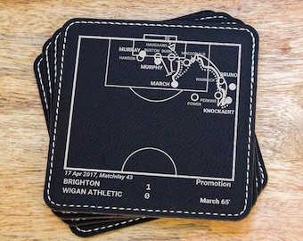 Greatest Brighton & Hove Albion Plays: Leatherette Coasters (Set of 4)