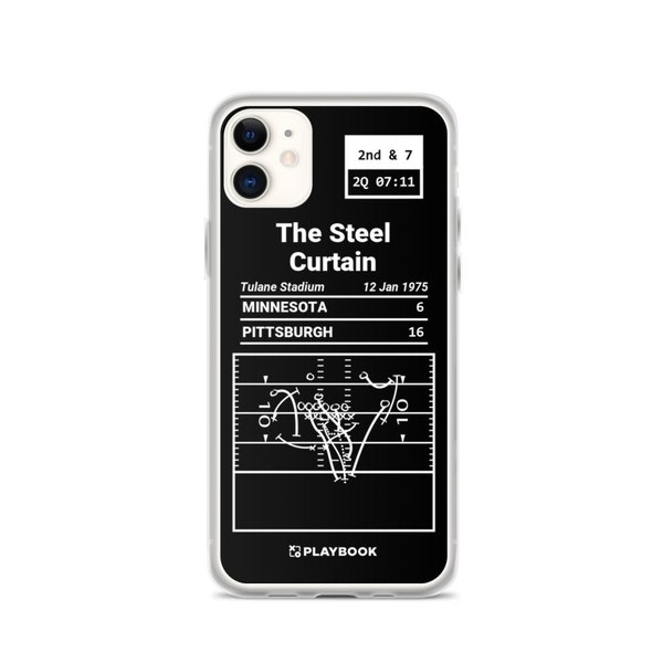 Greatest Steelers Plays iPhone Case: The Steel Curtain (1975)