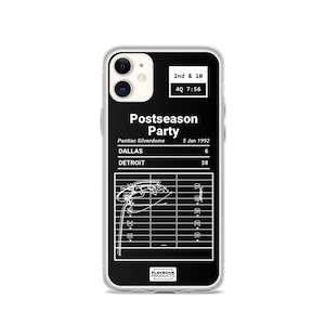 Greatest Lions Plays iPhone Case: Postseason Party (1992)